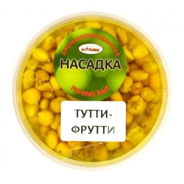 Кукуруза насадочная для рыбалки, Art Fishing, банка, 150мл, вкус Тутти-Фрутти
